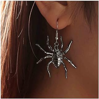 Gothic Spider Drop Dangle Earrings Gold Spider Studs Earrings Exaggerated Studs Earrings Punk Creepy Earrings Halloween Costume Earrings Jewelry for Women and Girls