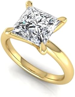 IGI Certified 2 Carat Princess Lab Grown Diamond (H, VS1) 14K Gold Womens Solitaire Engagement Wedding Ring