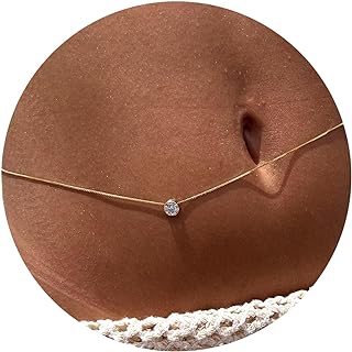 Cubic Zirconia Embellished, 18K Gold Plated Waist Chain for Women with Lobster Clasp – Diverse Style & Adjustable Length Body Chain