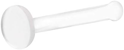 16g Surgical Steel Clear Bioflex Nose Ring Stud with Flexible Flat Top Design for Sports & Work Activities - Allergy-Free and Bendable Nose Bone Pin for Discreet Piercing Retention