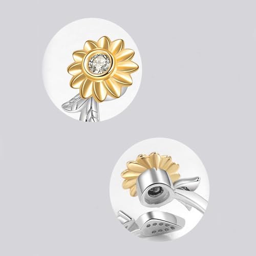 925 Sterling Silver Sunflower Ring Open Adjustable Statement Rings Handmade Boho Thumb Band Ring for Women Girls