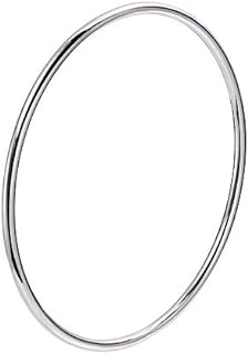 LinnaLove Fashion Shiny Thin Round Stainless Steel Bangle Bracelets for Women and girls(1/3/5/8 Set)