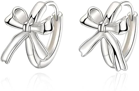 Gorgeous Gold Bow Hoop Earrings for Women and Girls with Copper Alloy Wrap Design