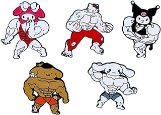 5 PCS Funny Cartoon Kitty Brooch Pins For Adults Cute Enamel Lapel Pins For Bag Backpacks Clothing Jackets Hats Gift For Children Women