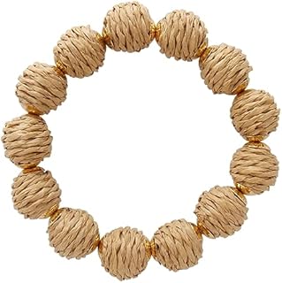 Adjustable Bead Chain Coiris Rattan Ball Bracelet, Intricately Woven, Ideal for Women - Nature-Inspired Design