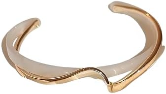 Lobster Claw Clasp Women's Rose Gold Box Chain Cuff Bracelet, Handmade Italian Geometric Shellfish Design, Open C Shape - Ideal for Regular and Special Wear