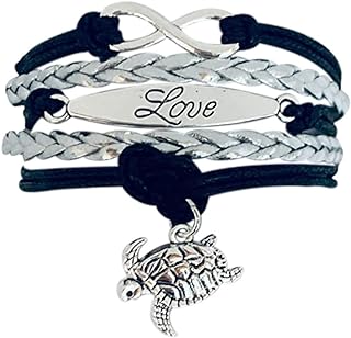 Turtle Bracelet, Infinity Love Turtle Gifts, Sea Turtle Jewelry Charm Bracelet Gifts for Women, Girls, Teens - Turtle Lovers, Turtle Themed Gifts