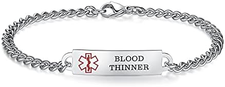 6.5"-8.5" Medical alert id bracelets for Women Stainless steel Medical Emergency Bracelets Free engraving