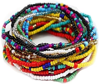 African Handmade Beads Anklets Bohemian Beach Beads Ankle Bracelets Set for Women Girls Fashion Accessories