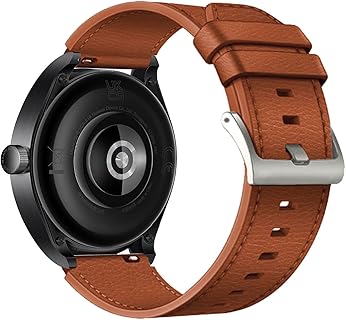 Bracelet en Cuir Vintage pour Montre Connectée Huawei avec Boucle en Acier Inoxydable, 22mm Ajustable et Élégant pour Hommes et Femmes. Parfait pour Toutes Occasions