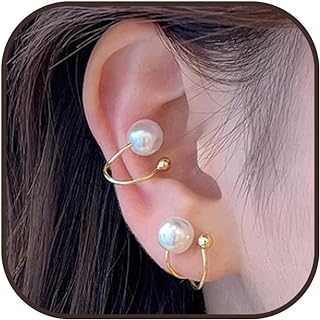 Ear Cuffs Non Piercing Ear Cuff Earrings for Teen Girl Gifts Trendy Stuff 14K Gold Plated Earrings Non Pierced Clip on Cartilage Earring Set for Women Mother's Day Gifts Jewelry
