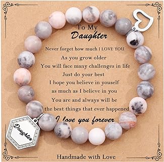 TONY & SANDY Mothers Day Gifts for Mom, New Mom, Friends, Sister, Daughter, Granddaughter, Wife, Aunt, Natural Stone Beaded Bracelets for Women Teen Girls Birthday Christmas Easter Presents