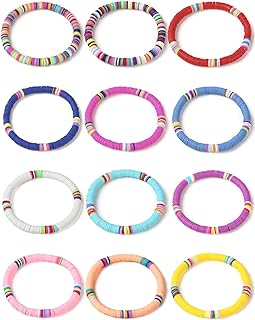 Colorful Flat Bead Bracelet with Bead Chain and Created Alexandrite for Women - Rainbow Friendship Design by Cooluckday, Ideal for Valentine's Day or Anniversary Gifts