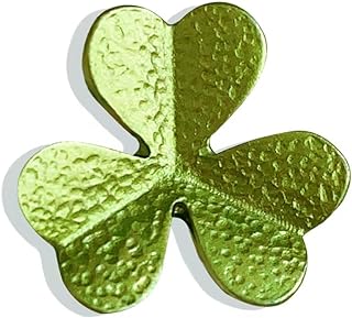 Pin-Clasp Copper Four Leaf Clover Brooch for Men and Women - Mini Green Shamrock Design Lapel Pin for St.Patrick's Day & Everyday Wear