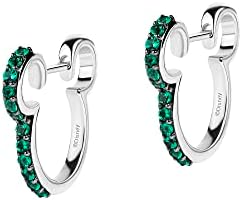 Jewelili Disney Jewels 925 Sterling Silver Birthstone or Gemstones Mickey Hoop Earrings