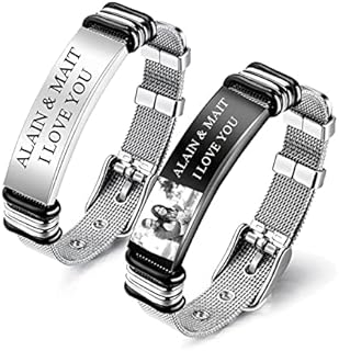Personalized Medical Alert ID Bracelets - Silicone Custom Name ID Engraved Medic Info for Men Women