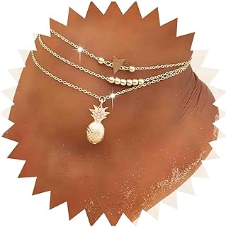 Gold Beaded Pineapple Bracelet with Lobster Claw Clasp and Star Design for Women, Cubic Zirconia and Rhinestone Infused Beach Foot Jewelry