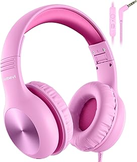 Nabevi Barbie Kinder Kopfhörer mit Kabel, einstellbarem Over-Ear Design und 85/94dB Gehörschutz, in Rosa, ideal für Schule, Reisen oder PC/iPad - Perfekt für junge Musikliebhaber