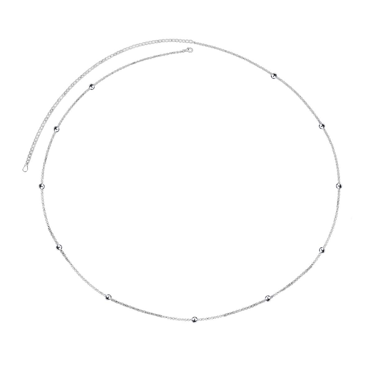 S925 Sterling Silver Sexy Waist Belt Belly Chain Adjustable Charm Body Chain