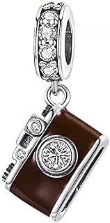 ABAOLA Travel Charm 925 Sterling Silver Camera Charm Suitcase Beads for Fashion Charms Bracelet & Necklace