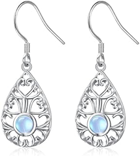 925 Sterling Silver French Wire Back Dangle Earrings with Heart Filigree to Butterfly Designs for Women