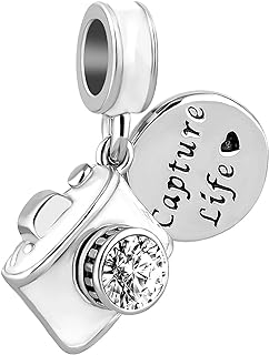 Copper Clasp Vintage Travel Camera Charm Bracelets, Compatible with Pandora, for Jewelry Enthusiasts - Chili Jewelry