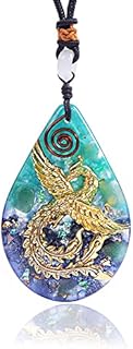 Day Day Up Phoenix Pendant For Women Orgonite Necklace Energy | Fire Bird Of New Beginnings Jewelry Green Aventurine Healing Crystals Necklace (1)