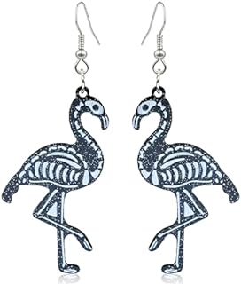 Kawaii Halloween Cat Earring Wooden Black Cats Dangle Earrings Skeleton Cat Drop Earring For Women Girls