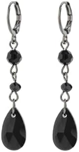 Crystal Embellished Blood Drop Earrings with French Wire Back, Dangling Rosary Bead Design for Women and Teen Girls, Gothic Punk, Vampire Costume Accessory