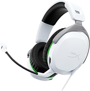 HyperX CloudX Stinger 2, Kabelgebundenes weißes Gaming-Headset für Xbox mit 50mm-Treibern und Memory-Schaumstoff, leicht und mit schwenkbarem Mikrofon, perfekt für lange Gaming-Sessions