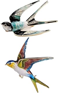 2PCS swallow brooch for women fashion enamel brooch colorful exquisite bird brooch pins for women men personality