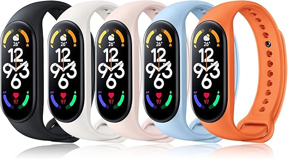 Bracelet de Remplacement BANGTING pour Xiaomi Mi Band 7, 6, et 5 avec Matériau Thermoplastique Confortable et Conception Anti-Perte, Idéal pour Tous