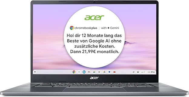 Acer Chromebook Plus 515 mit 15,6