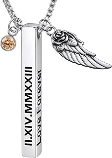 Collier OTXIXTO Personnalisé avec Gravure Initiales et Pierre de Naissance, 18-24 Pouces, Cadeau Idéal pour Homme, Père, ou Petit Ami