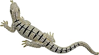TTjewelry Luxury Lizard Gecko Clear Austria Crystal Brooch Animal Art Nouveau Brooch