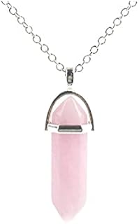 COLORFUL BLING Carnelian Healing Crystal Natural Stone Pointed Hexagonal Pendant Necklaces Set Wire Wrapped Reiki Quartz Chakra for Women Girls Gemstone Jewelry