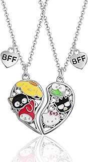 Hello Kitty Sanrio and Friends Girls BFF Necklace Set - 16"+3" BFF Friendship Necklaces Officially Licensed