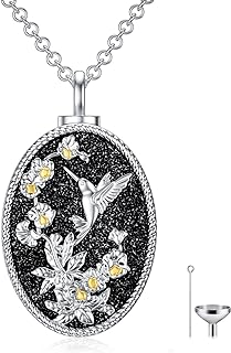 Sterling Silver Animal Crystal Urn Pendant Necklace with Rolo Chain, Buckle Clasp & Butterfly Teardrop Design for Women - Heartfelt Memorial Jewelry