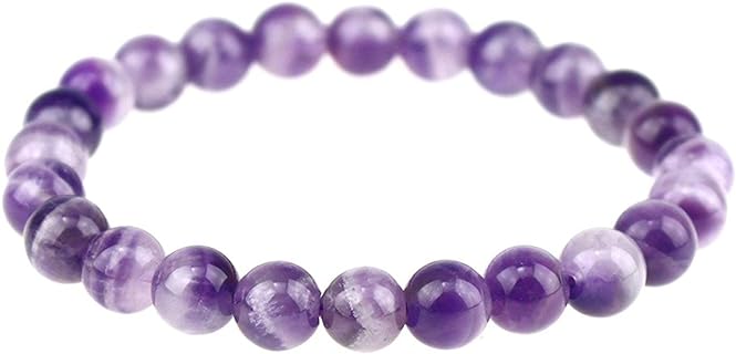 8mm Natural Gemstones Round Beads Energy Power Crystal Chakra Reiki Healing Elastic Stretch Bracelet 7 Inch Unisex