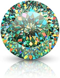 9 Carat Portuguese Cut Moissanite Engagement Ring Stone with Green-Blue VVS1 Clarity for Handmade Jewelry Designs - Ideal for Rings, Pendants, Earrings, Necklaces