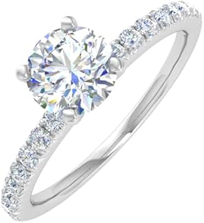 FINEROCK 1/2 Carat Diamond Engagement Ring in 14K Gold