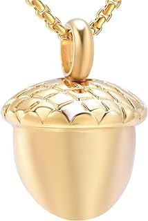 Little Acorn Cremation Pendant Ashes Urn Necklace for Cremation - Stainless Steel