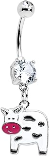 Body Candy Cute Moo Cow Belly Ring