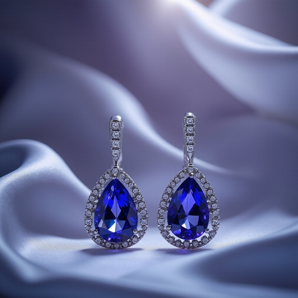 Boucles d'Oreilles Tanzanite Tiffany: Élégance et Raffinement