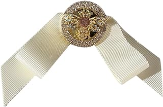 Pin Clasp Vintage Crystal Bee Bow Brooch Pin for Women/Men/Children, Copper and Aluminum Accessory with Crystal Gem, British Design