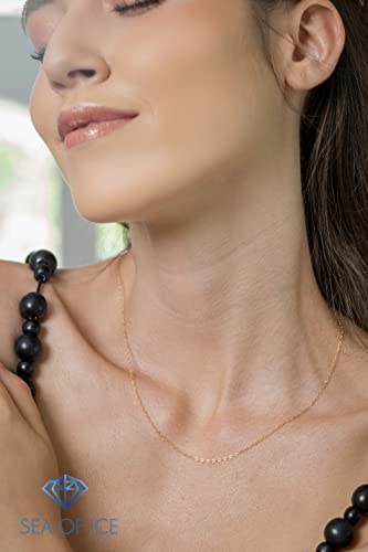 Sterling Silver 1mm Super Thin Delicate Flat Cable Chain Necklace, All Size 14-36 inch