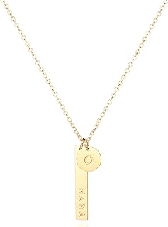 18K Gold Plated Mama Pendant Necklace with Rolo Chain and Lobster Clasp for Women, Mother's Day Special Design