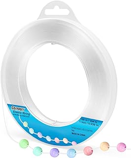 1mm Elastic Bracelet String Cord,394ft Crystal Stretch Bead Cord for Jewelry Making,Beading Thread,Stretchy String for Bracelets,Necklaces,Jewelry,Beading Making and Crafts (Clear White)