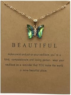 Charming Pingyongchang Crystal Butterfly Pendant Necklace with Comfortable Cuban Chain and Cubic Zirconia Gem: Ideal Gift for Her