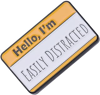 Custom 'Hello I'm Awesome' Enamel Pin Brooch with Secure Clasp | Zinc Alloy Lapel Badge with Gem | Fun Dialogue Box Design for the Bold & Unique